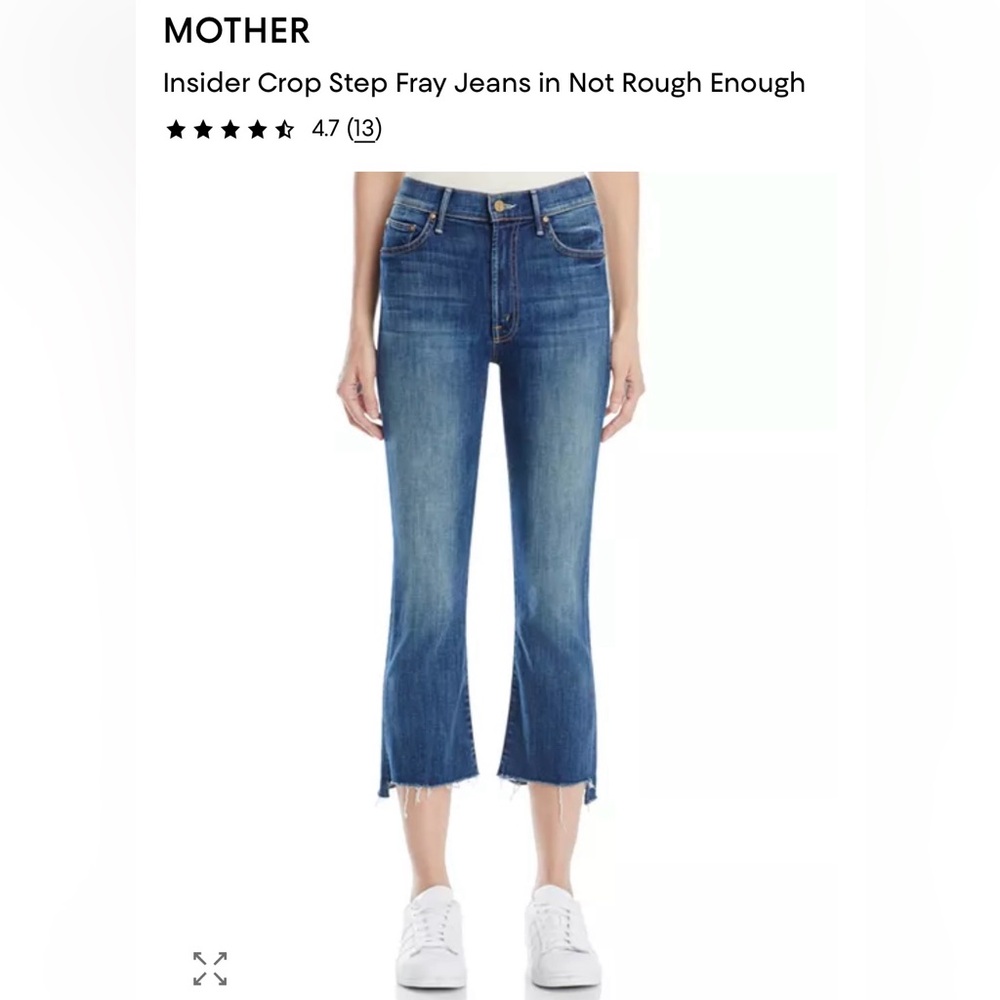 MOTHER Insider Crop Step- Fray Jeans Size 29 Like New Condition